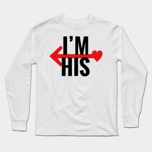 I'm His LEFT Arrow Gay Couple Matching Long Sleeve T-Shirt